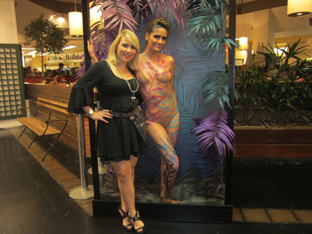 Ana Gabriela Soliman foi responsável pelo body painting nas modelos