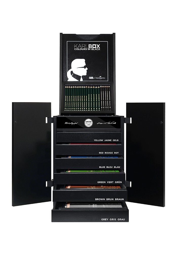 Karl Lagerfeld e Faber-Castell lançam estojo de lápis Karlbox