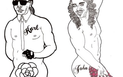 Karl Lagerfeld pelado