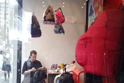 Vitrine de arte ao vivo