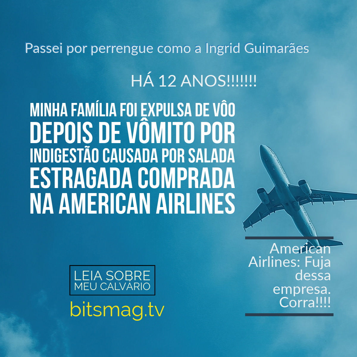 Há 12 anos passei por perrengue pior que a Ingrid Guimarães na mesma American Airlines